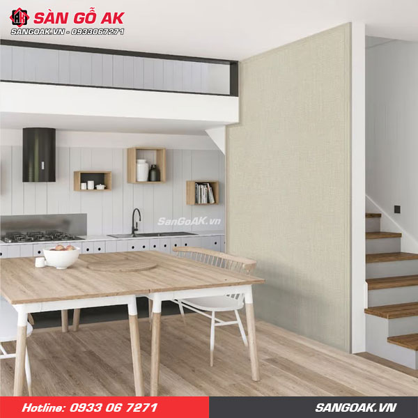 Bộ vách ngăn nhựa vân vải kem Galawood 924